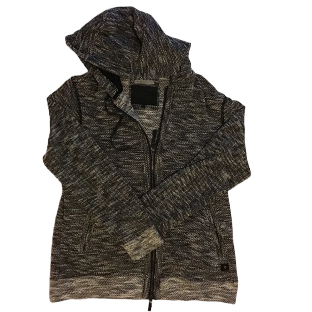Soft Madison Supply salt and pepper knit hoodie.